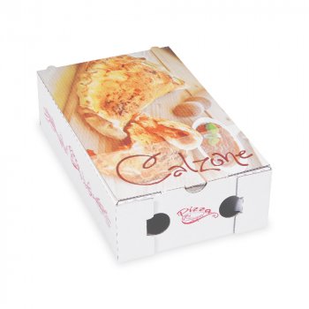 100 Stück Pizzakarton Calzone 27x16,5x7,5 cm Neutral
